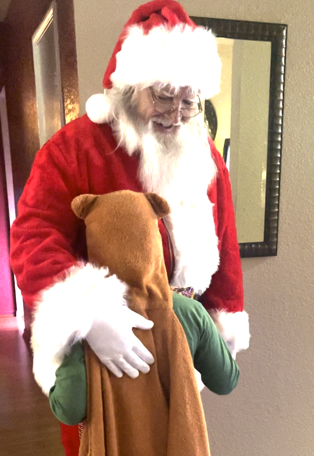 Santa Claus Rick with a child that has Autism Spectrum Disorder