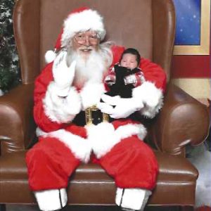 Santa Claus Rick and a baby